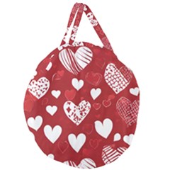 Valentine Giant Round Zipper Tote