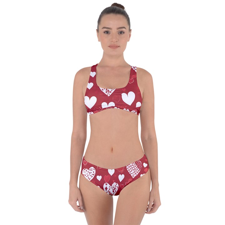 Valentine Criss Cross Bikini Set