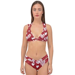 Valentine Double Strap Halter Bikini Set