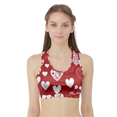 Valentine Sports Bra With Border