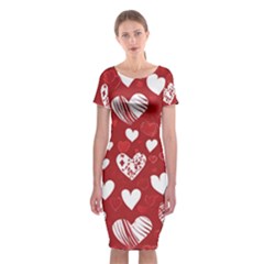 Valentine Classic Short Sleeve Midi Dress