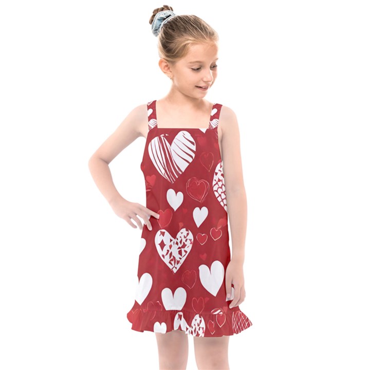 Valentine Kids  Overall Dress