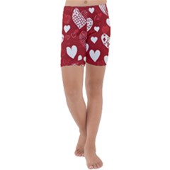 Valentine Kids  Lightweight Velour Capri Yoga Leggings