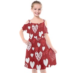 Valentine Kids  Cut Out Shoulders Chiffon Dress