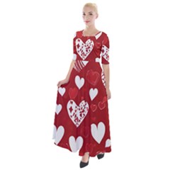 Valentine Half Sleeves Maxi Dress by pollyparadiseartshop