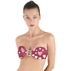 Valentine Twist Bandeau Bikini Top