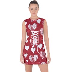 Valentine Lace Up Front Bodycon Dress