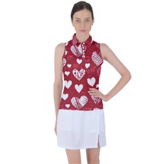 Valentine Women s Sleeveless Polo T-shirt