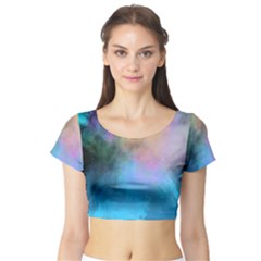 Smokescreen Short Sleeve Crop Top