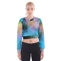 Smokescreen Cropped Sweatshirt by pollyparadiseartshop