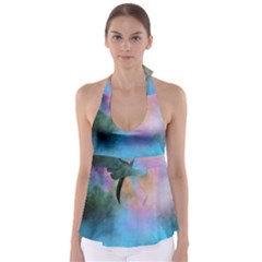 Smokescreen Tie Back Tankini Top