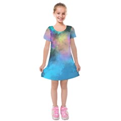 Smokescreen Kids  Short Sleeve Velvet Dress