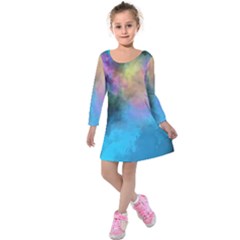 Smokescreen Kids  Long Sleeve Velvet Dress