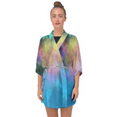 Smokescreen Half Sleeve Chiffon Kimono