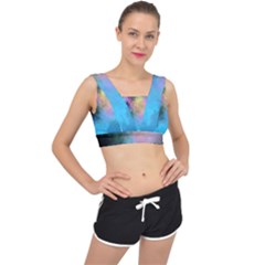 Smokescreen V-back Sports Bra