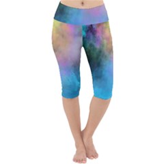 Smokescreen Lightweight Velour Cropped Yoga Leggings