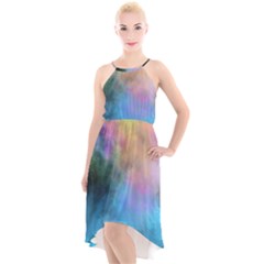 Smokescreen High-low Halter Chiffon Dress 