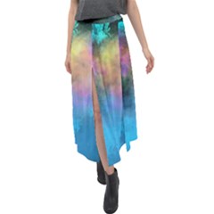 Smokescreen Velour Split Maxi Skirt