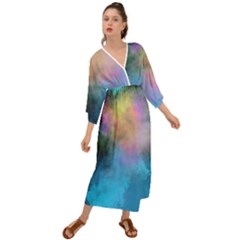 Smokescreen Grecian Style  Maxi Dress