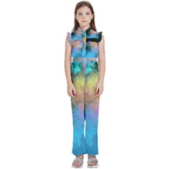 Smokescreen Kids  Sleeveless Ruffle Edge Band Collar Chiffon One Piece