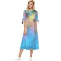 Smokescreen Bow Sleeve Chiffon Midi Dress View1