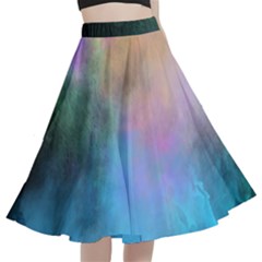 Smokescreen A-line Full Circle Midi Skirt With Pocket