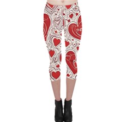 Be My Valentine Capri Leggings  by pollyparadiseartshop