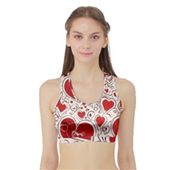 Be My Valentine Sports Bra With Border