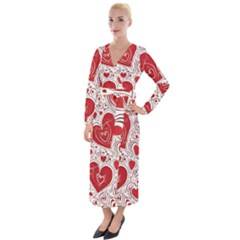 Be My Valentine Velvet Maxi Wrap Dress