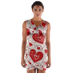 Be My Valentine Wrap Front Bodycon Dress