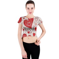 Be My Valentine Crew Neck Crop Top