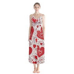 Be My Valentine Button Up Chiffon Maxi Dress