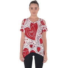 Be My Valentine Cut Out Side Drop T-shirt