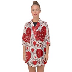 Be My Valentine Half Sleeve Chiffon Kimono