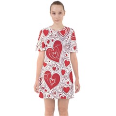 Be My Valentine Sixties Short Sleeve Mini Dress