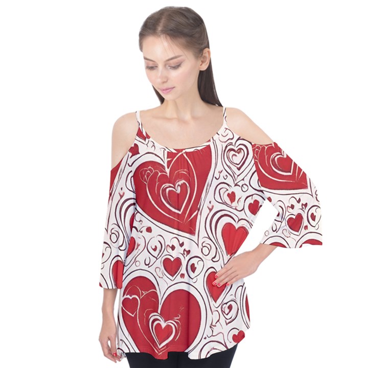 Be My Valentine Flutter Sleeve T-Shirt