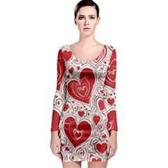 Be My Valentine Long Sleeve Bodycon Dress