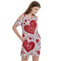 Be My Valentine Women s Cold Shoulder Round Neck Mini Dress View3