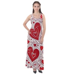 Be My Valentine Sleeveless Velour Maxi Dress by pollyparadiseartshop