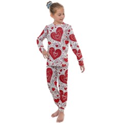 Be My Valentine Kids  Long Sleeve Set  by pollyparadiseartshop