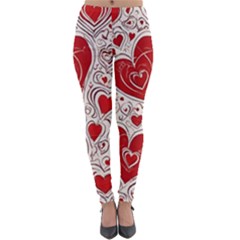 Be My Valentine Lightweight Velour Leggings by pollyparadiseartshop