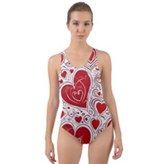 Be My Valentine Cut-out Back One Piece Swimsuit