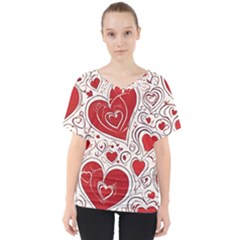 Be My Valentine V-neck Dolman Drape Top