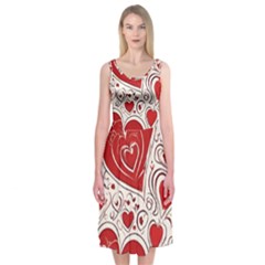 Be My Valentine Midi Sleeveless Dress