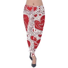 Be My Valentine Velvet Leggings by pollyparadiseartshop