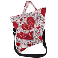 Be My Valentine Fold Over Handle Tote Bag