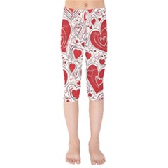 Be My Valentine Kids  Capri Leggings  by pollyparadiseartshop