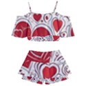 Be My Valentine Kids  Off Shoulder Skirt Bikini View2