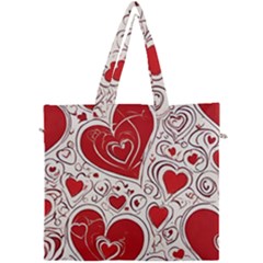 Be My Valentine Canvas Travel Bag by pollyparadiseartshop