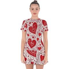 Be My Valentine Drop Hem Mini Chiffon Dress